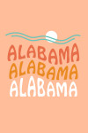Alabama - Coastal Typography - Wavy Type