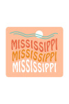 Mississippi - Coastal Typography - Wavy Type - Contour