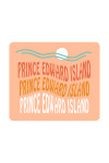 Prince Edward Island - Coastal Typography - Wavy Type - Contour
