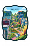 San Francisco, California - Lombard Street - Oil Painting - Contour