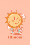 Illinois - Vintage Mascot - Upbeat Sunshine