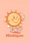 Michigan - Vintage Mascot - Upbeat Sunshine