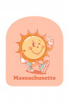 Massachusetts - Vintage Mascot - Upbeat Sunshine - Contour