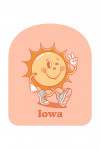Iowa - Vintage Mascot - Upbeat Sunshine - Contour