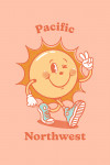 Pacific Northwest - Vintage Mascot - Upbeat Sunshine