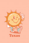 Texas - Vintage Mascot - Upbeat Sunshine