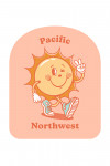 Pacific Northwest - Vintage Mascot - Upbeat Sunshine - Contour