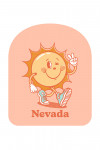 Nevada - Vintage Mascot - Upbeat Sunshine - Contour