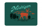 Michigan - Vintage Matchbook - Whitetail Deer - Contour