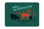 Delaware - Vintage Matchbook - Whitetail Deer - Contour