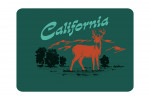 California - Vintage Matchbook - Whitetail Deer - Contour