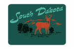 South Dakota - Vintage Matchbook - Whitetail Deer - Contour
