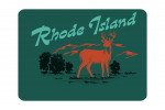 Rhode Island - Vintage Matchbook - Whitetail Deer - Contour