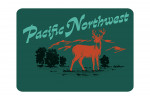 Pacific Northwest - Vintage Matchbook - Whitetail Deer - Contour