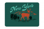 New York - Vintage Matchbook - Whitetail Deer - Contour