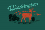 Washington - Vintage Matchbook - Whitetail Deer