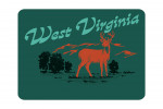 West Virginia - Vintage Matchbook - Whitetail Deer - Contour