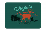 Virginia - Vintage Matchbook - Whitetail Deer - Contour