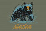 Alaska - Distressed Ink - Black Bear