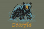 Georgia - Distressed Ink - Black Bear