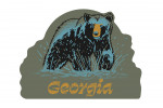Georgia - Distressed Ink - Black Bear - Contour