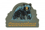 Connecticut - Distressed Ink - Black Bear - Contour