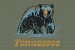 Tennessee - Distressed Ink - Black Bear