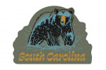 South Carolina - Distressed Ink - Black Bear - Contour