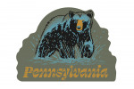 Pennsylvania - Distressed Ink - Black Bear - Contour