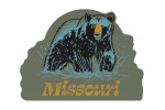 Missouri - Distressed Ink - Black Bear - Contour