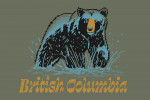 British Columbia - Distressed Ink - Black Bear