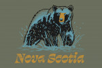Nova Scotia - Distressed Ink - Black Bear