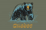 Quebec - Distressed Ink - Black Bear