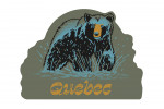 Quebec - Distressed Ink - Black Bear - Contour