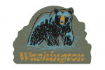 Washington - Distressed Ink - Black Bear - Contour