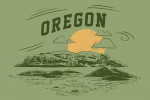 Oregon - Artist's Sketchbook - Rolling Hills