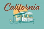 California - Vintage Matchbook - Vintage Camper