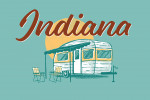 Indiana - Vintage Matchbook - Vintage Camper