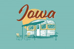 Iowa - Vintage Matchbook - Vintage Camper