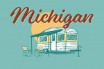 Michigan - Vintage Matchbook - Vintage Camper