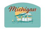Michigan - Vintage Matchbook - Vintage Camper - Contour
