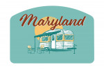 Maryland - Vintage Matchbook - Vintage Camper - Contour