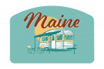 Maine - Vintage Matchbook - Vintage Camper - Contour