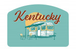 Kentucky - Vintage Matchbook - Vintage Camper - Contour