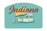 Indiana - Vintage Matchbook - Vintage Camper - Contour