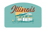Illinois - Vintage Matchbook - Vintage Camper - Contour