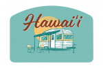 Hawaii - Vintage Matchbook - Vintage Camper - Contour