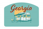 Georgia - Vintage Matchbook - Vintage Camper - Contour