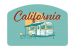 California - Vintage Matchbook - Vintage Camper - Contour