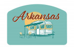 Arkansas - Vintage Matchbook - Vintage Camper - Contour
